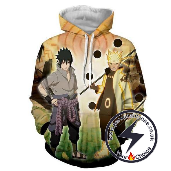 Naruto - Sasuke & Naruto Sage 3D - Naruto Hoodies